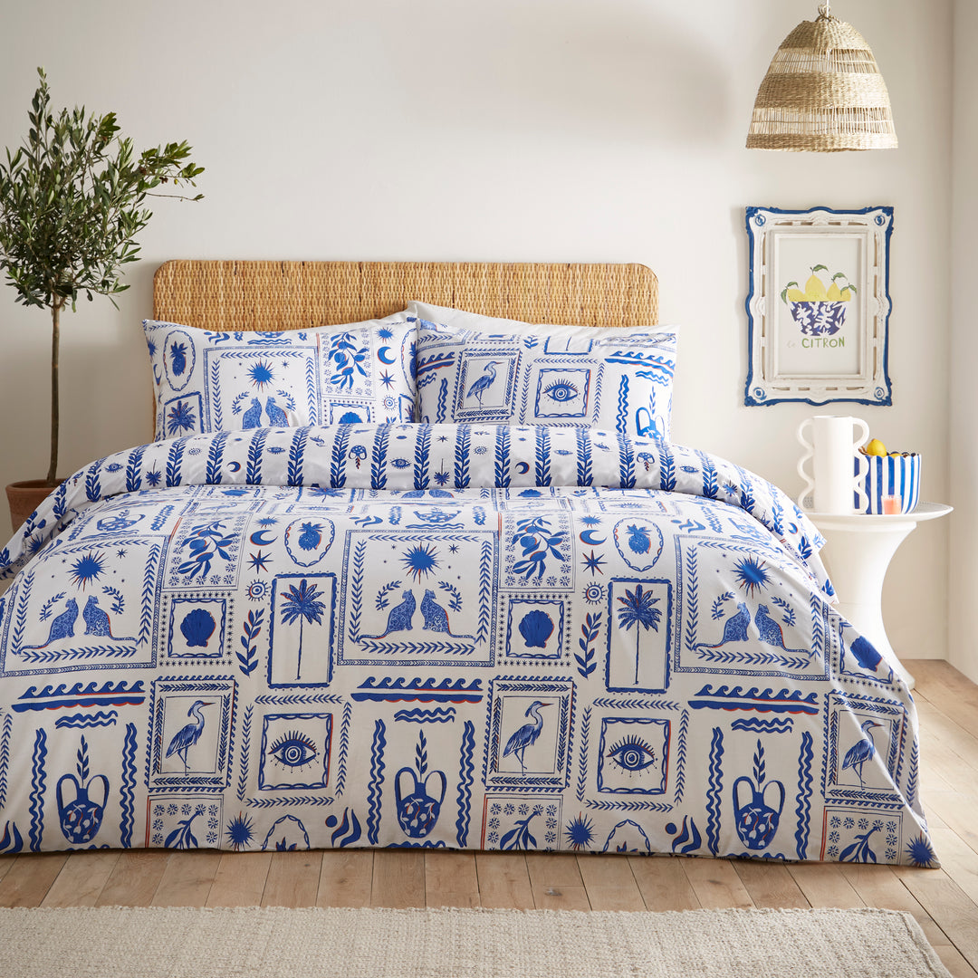 Frieze Super King Duvet Set Blue - image 4