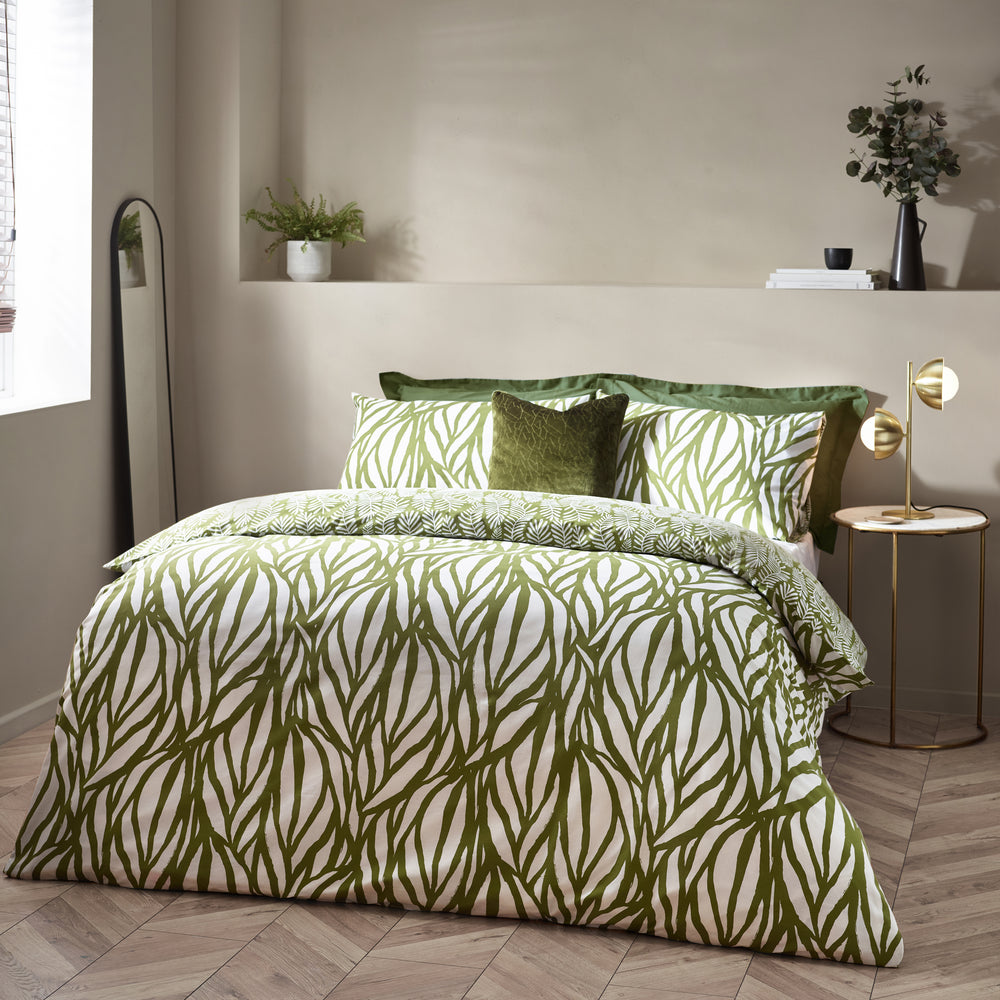 Frond King Size Duvet Set Olive - image 2
