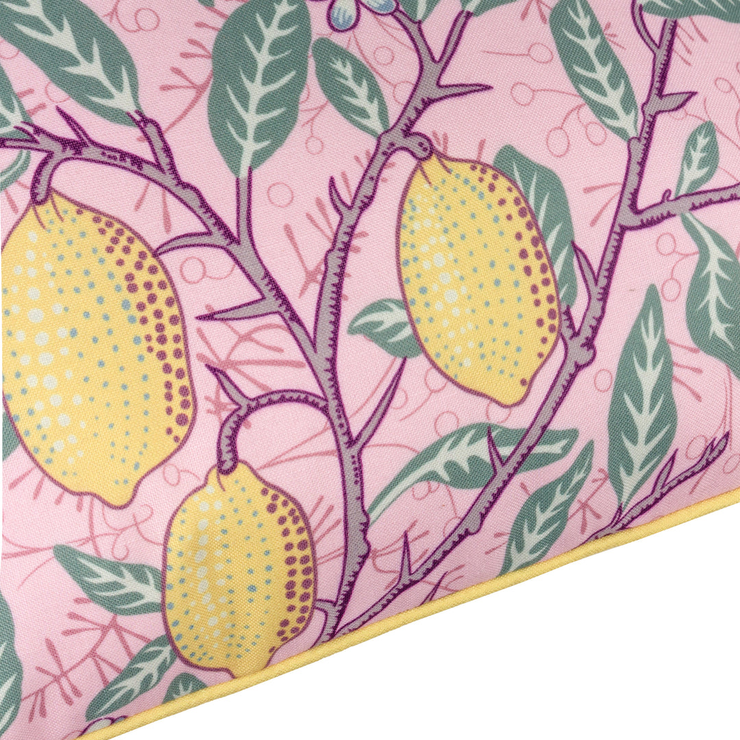 Fruits 45x45 Outdoor Cushion Case Blush Pink/Lemon - image 5