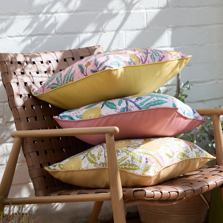 Fruits 45x45 Outdoor Cushion Case Blush Pink/Lemon - image 6
