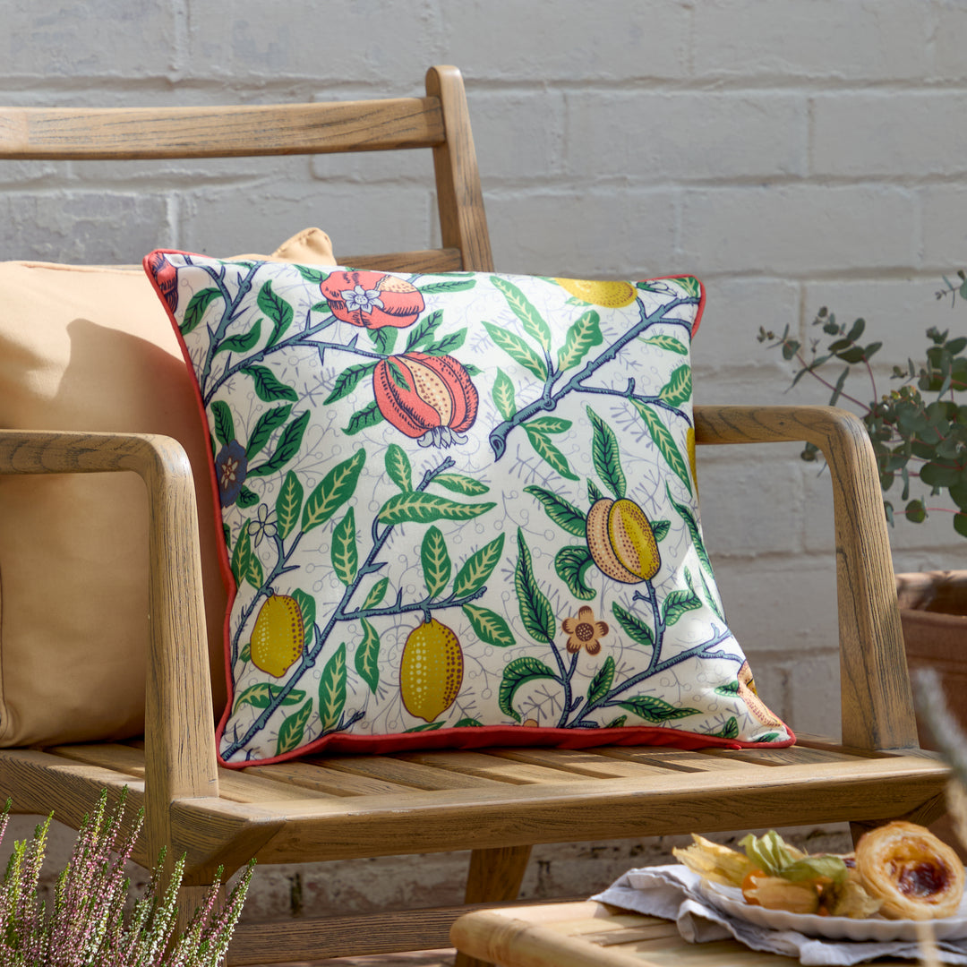 Fruits 45x45 Outdoor Cushion Case Yellow/Tomato Red