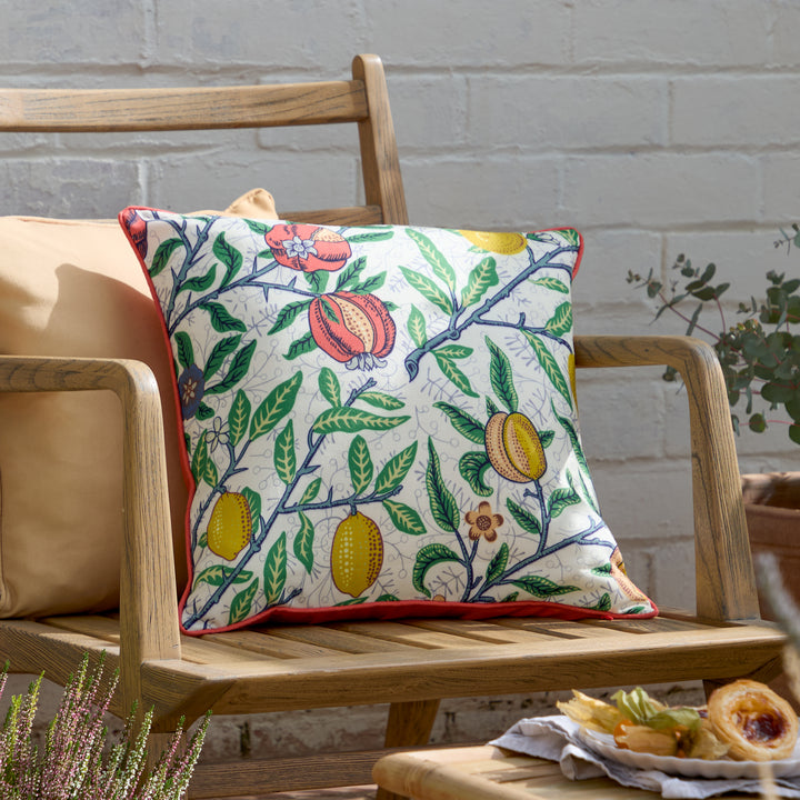 Fruits 45x45 Outdoor Cushion Case Yellow/Tomato Red