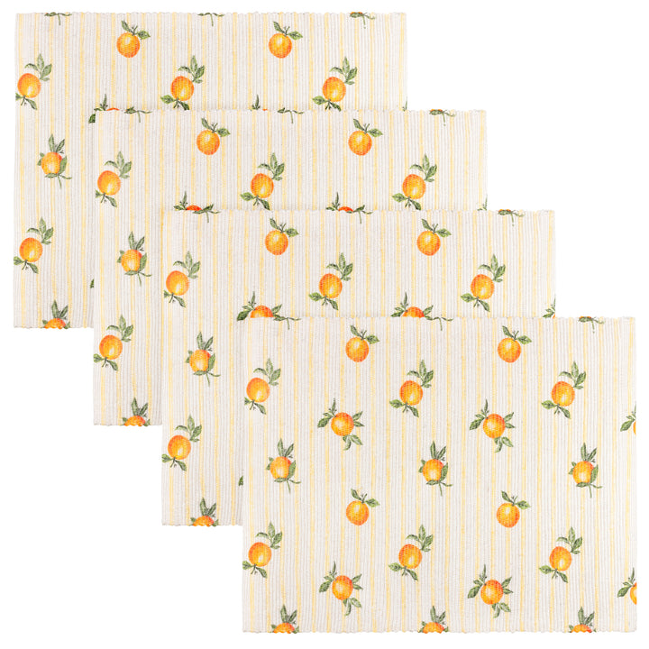 Fruits Oranges Set Of 4 Placemats Yellow - image 2