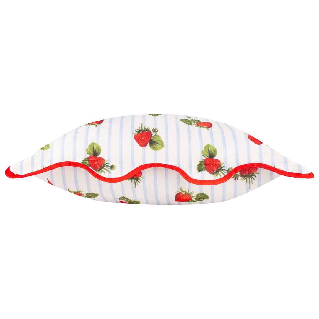 Fruits Strawberries 45x45 Outdoor Cushion Case Blue - image 4