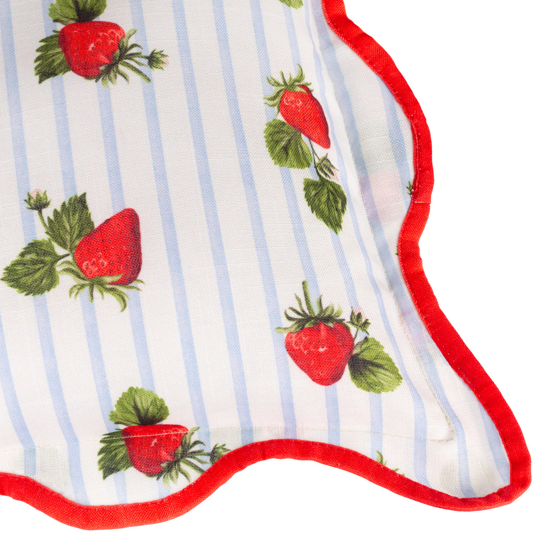 Fruits Strawberries 45x45 Outdoor Cushion Case Blue - image 5