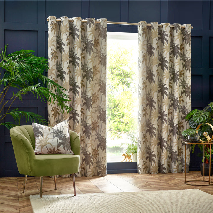 GALAPAGOS 167X228 EYELET CURTAINS NATURAL
