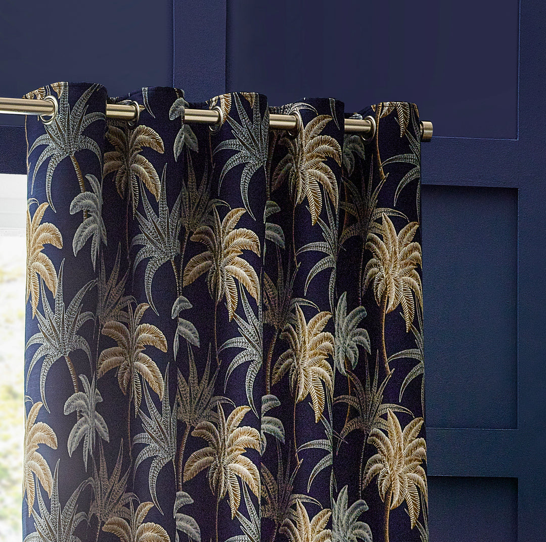 GALAPAGOS 228X228 EYELET CURTAINS NAVY