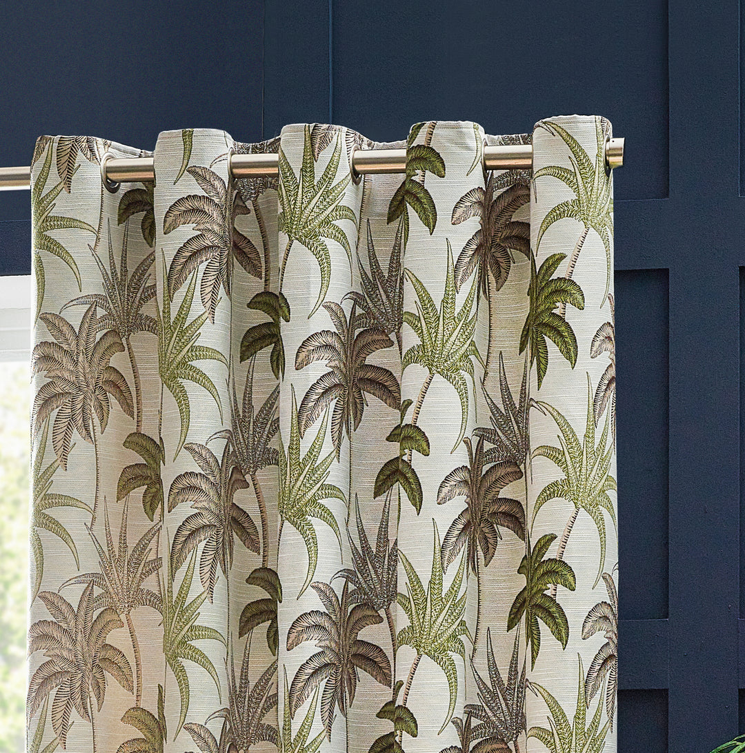 GALAPAGOS 167X182 EYELET CURTAINS GREEN