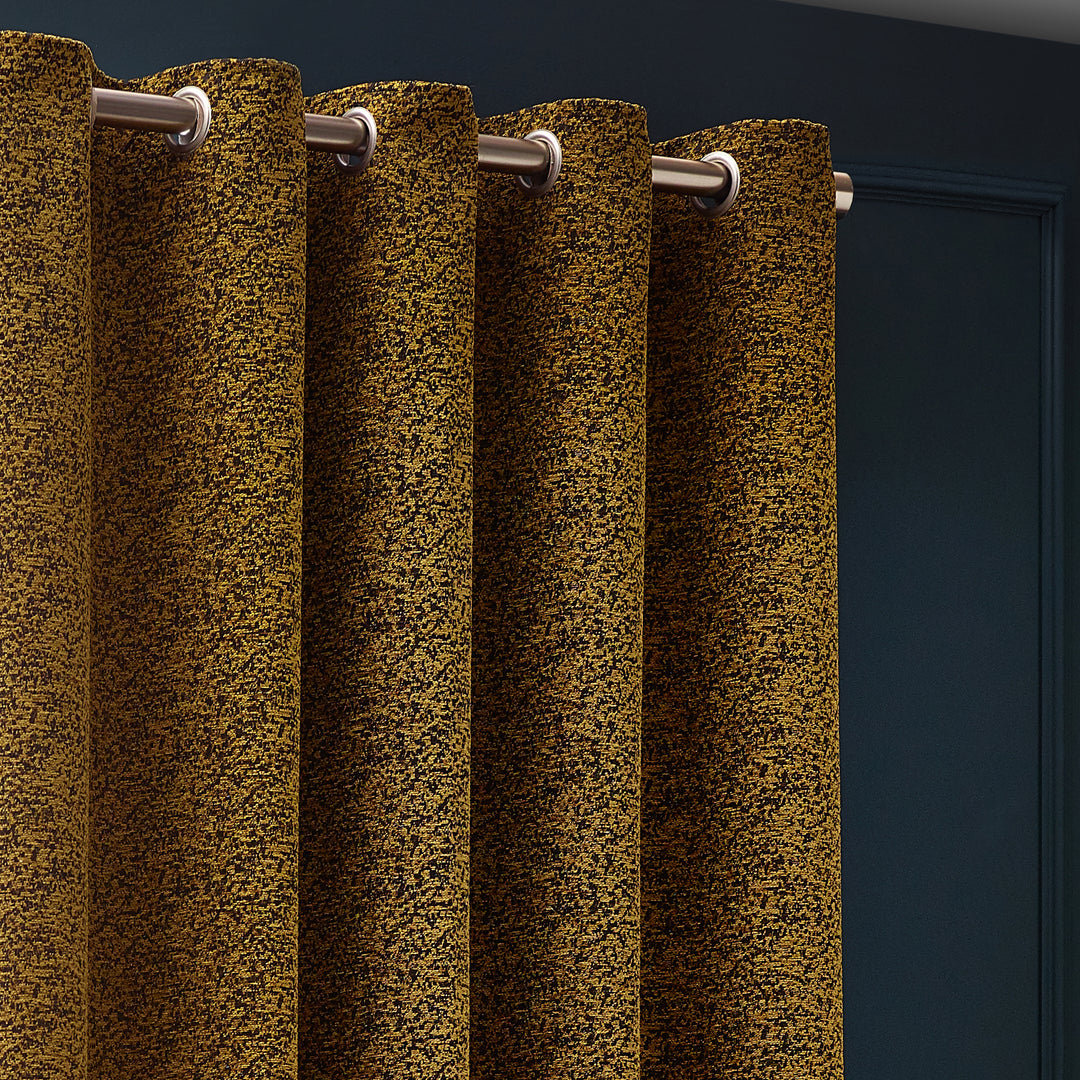 GALAXY 229X137 EYELET CURTAIN GOLD