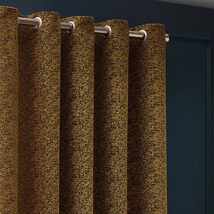 GALAXY 229X137 EYELET CURTAIN GOLD