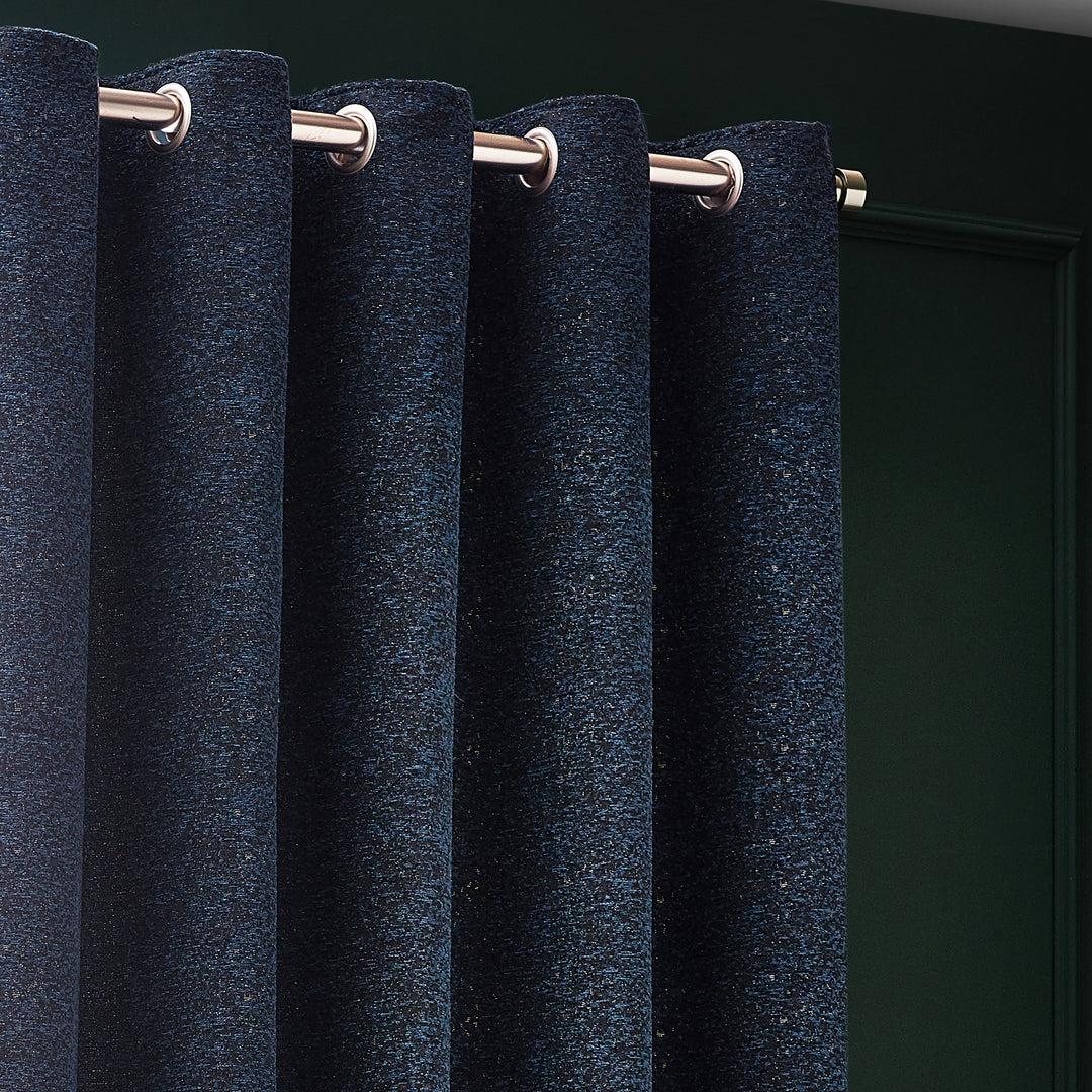 GALAXY 229X137 EYELET CURTAIN NAVY