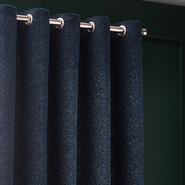GALAXY 229X137 EYELET CURTAIN NAVY