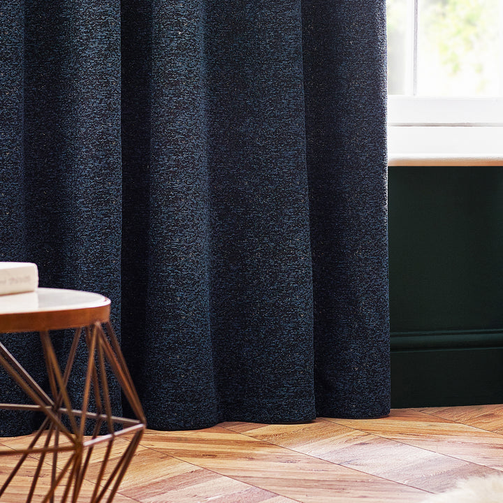 GALAXY 229X137 EYELET CURTAIN NAVY