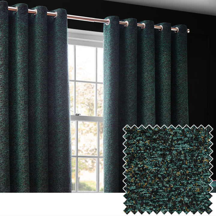 Galaxy 168x229 Eyelet Curtain Emerald