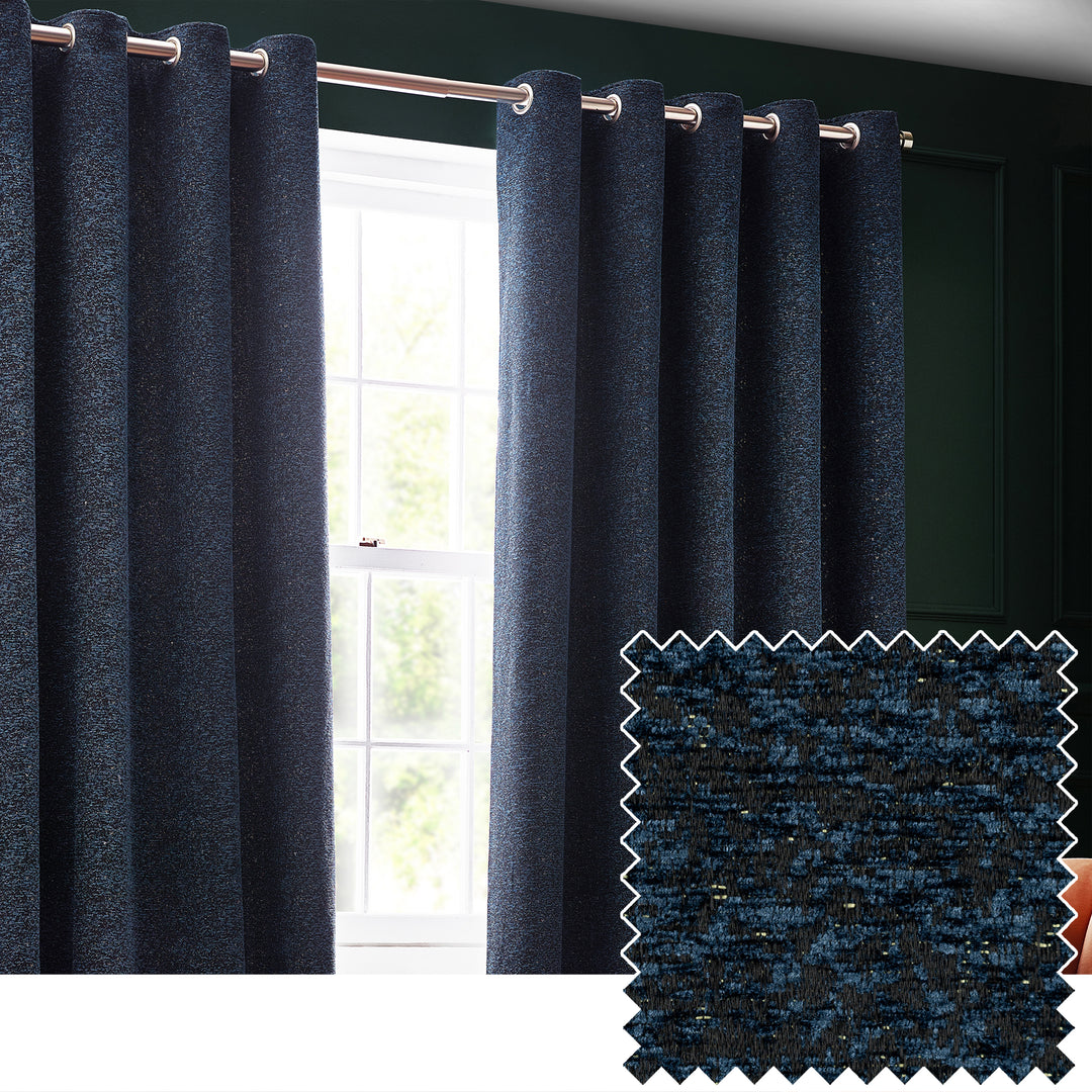 Galaxy 229x229 Eyelet Curtain Navy