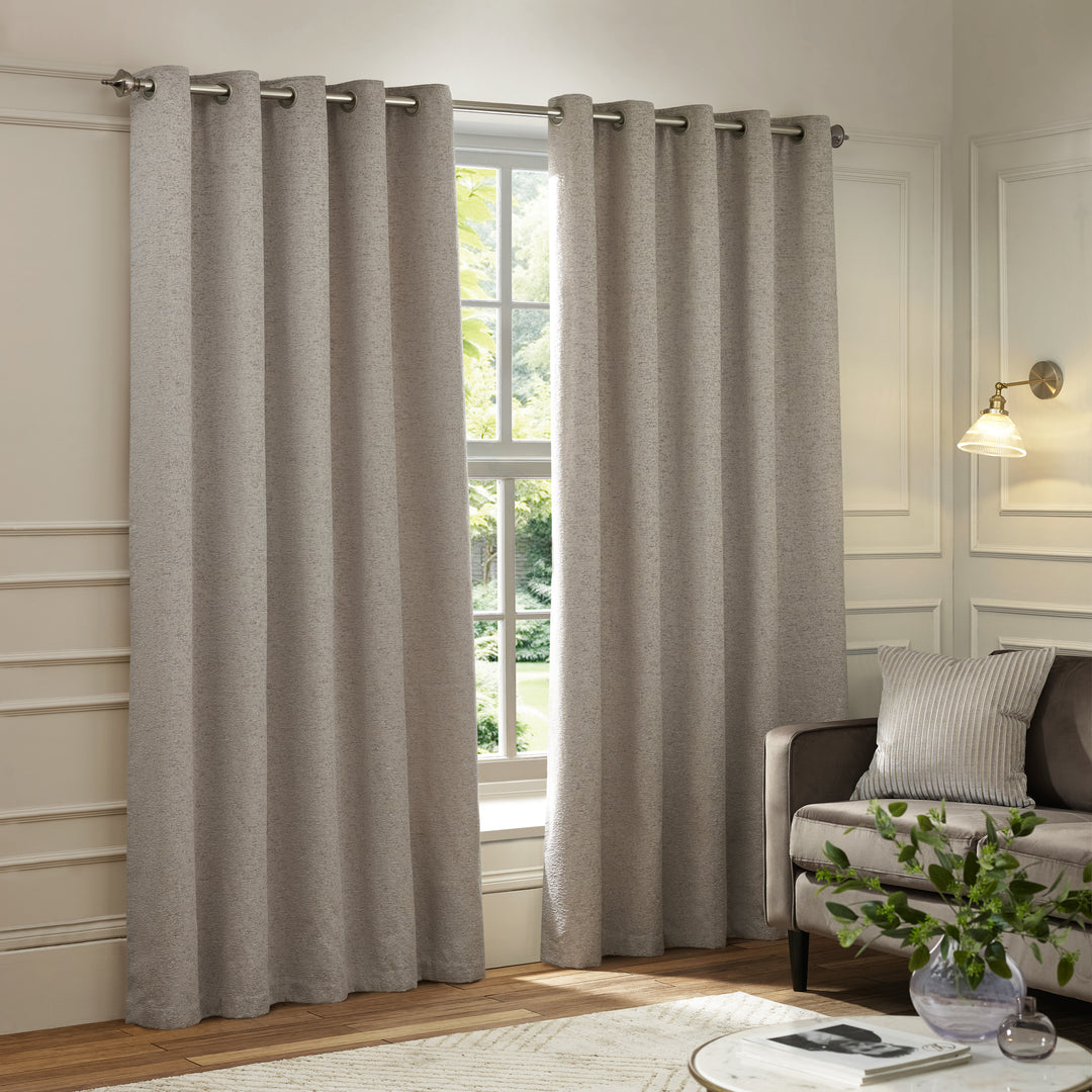 Galaxy 229x229 Eyelet Curtains Silver - image 2