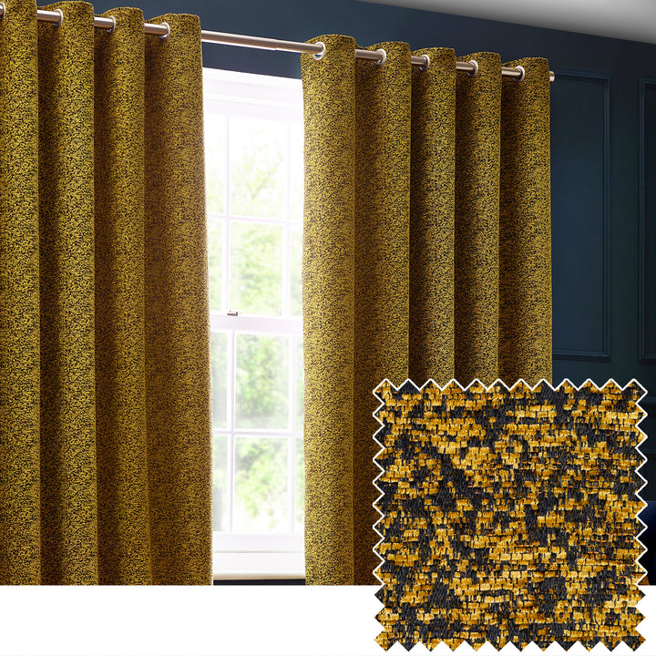 Galaxy 229x183 Eyelet Curtain Gold