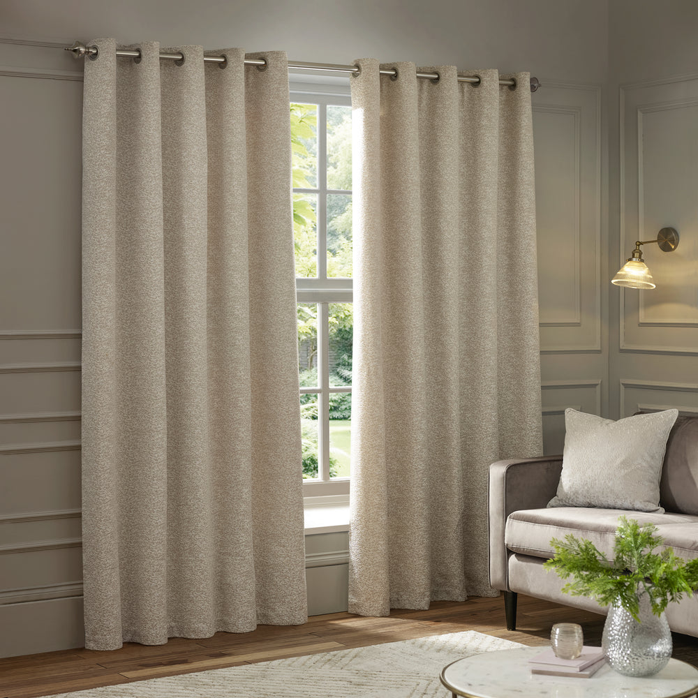 Galaxy 117x137 Eyelet Curtains Ivory - image 2