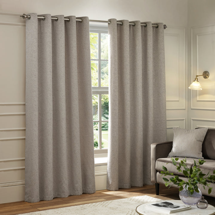 Galaxy 117x137 Eyelet Curtains Silver - image 2