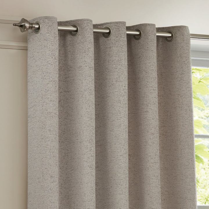 Galaxy 117x137 Eyelet Curtains Silver - image 3