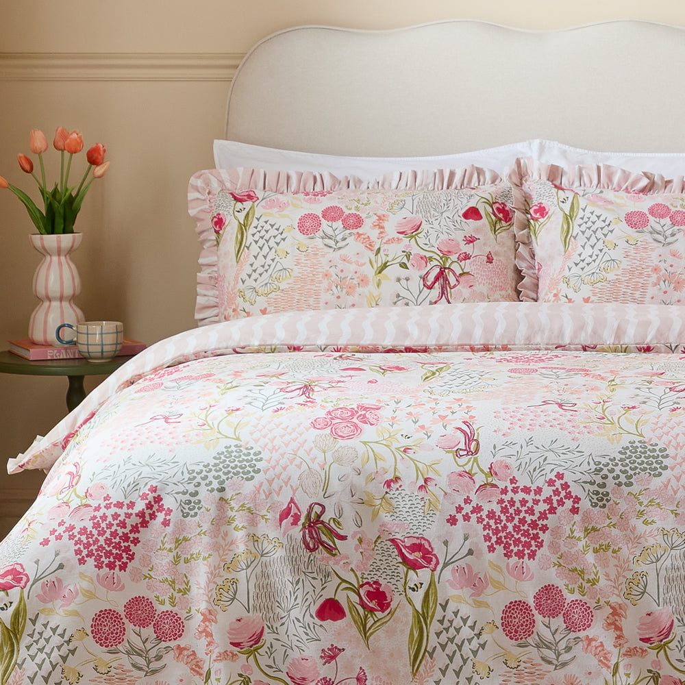 Gardenia Single Duvet Set Pink Pebble - image 4