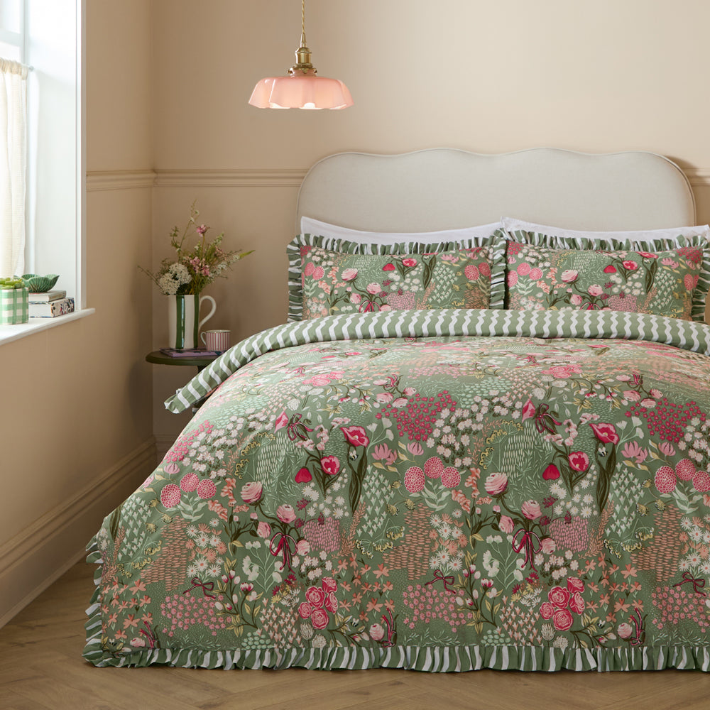 Gardenia King Duvet Set Pink Forest
