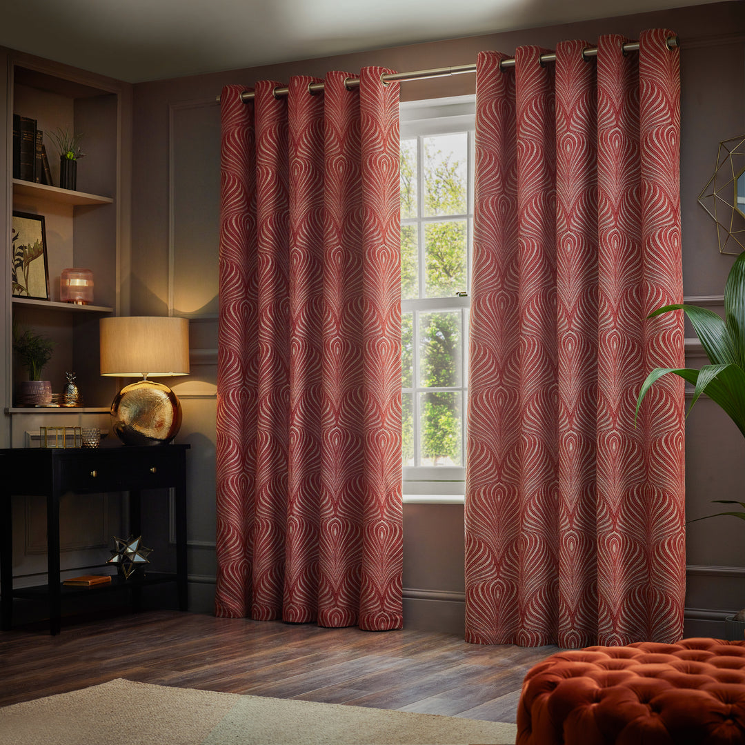 Gatsby 117x182 Eyelet Curtains Terracotta - image 6