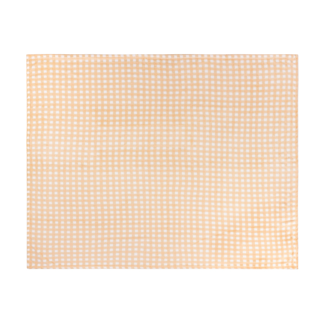 Gingham 130x150 Fleece Throw Yellow - image 3