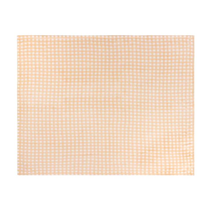 Gingham 130x150 Fleece Throw Yellow - image 3