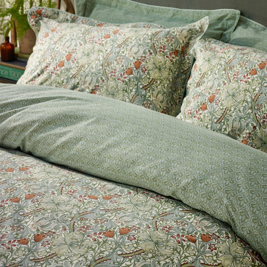 Golden Lily Double Duvet Set Herbal Green - image 2