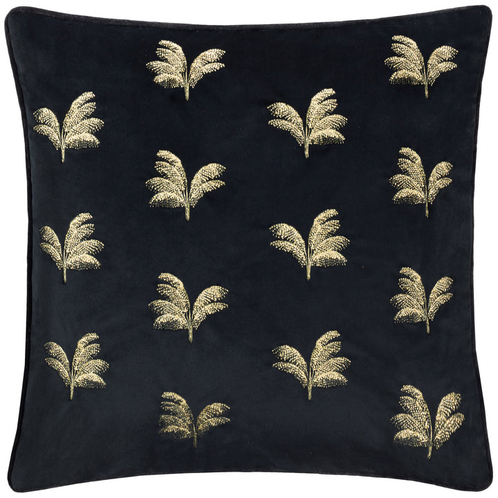 GUILDED PALMS 45X45 CUSHION CASE BLACK