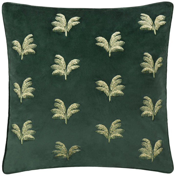 GUILDED PALMS 45X45 CUSHION CASE EMERALD