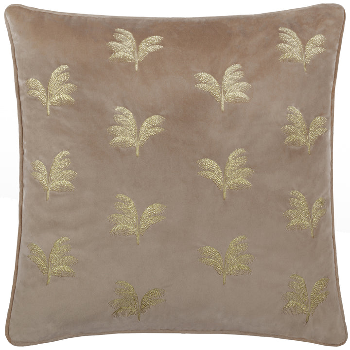 GUILDED PALMS 45X45 CUSHION CASE MINK