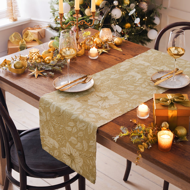 GOLD STAG 180X35 TABLE RUNNER GOLD