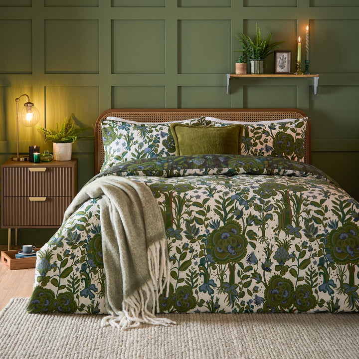Garden Of Wonder Super King Duvet Set Evergreen