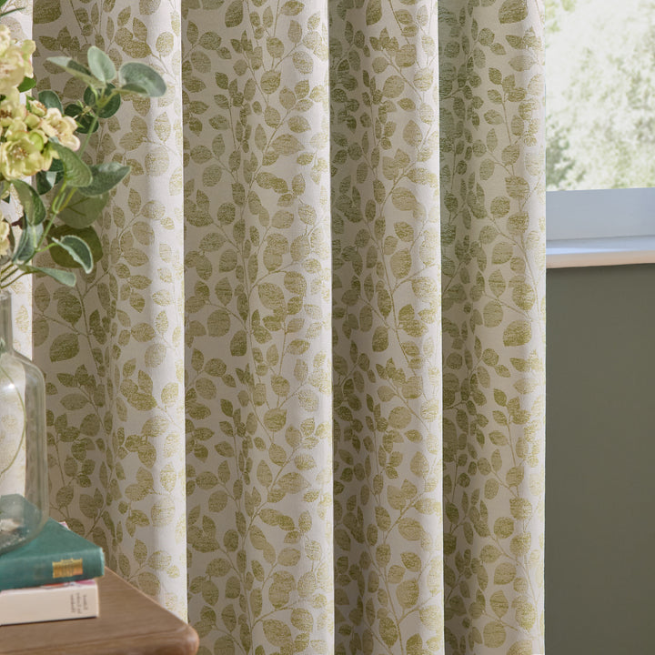 Grace Leaf 229x183 Pencil Pleat Curtains Sage - image 3