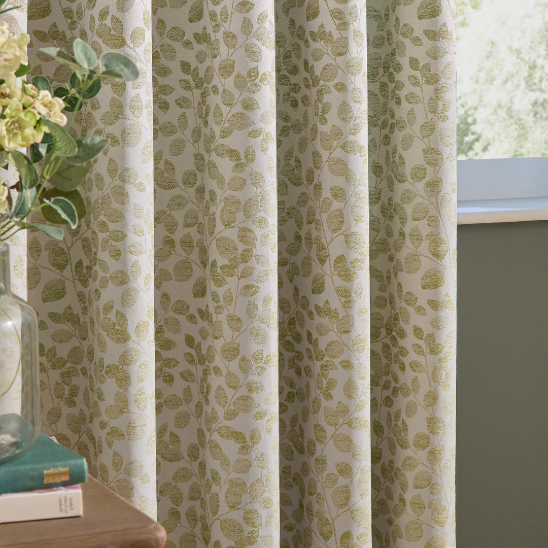 Grace Leaf 229x229 Pencil Pleat Curtains Sage - image 3