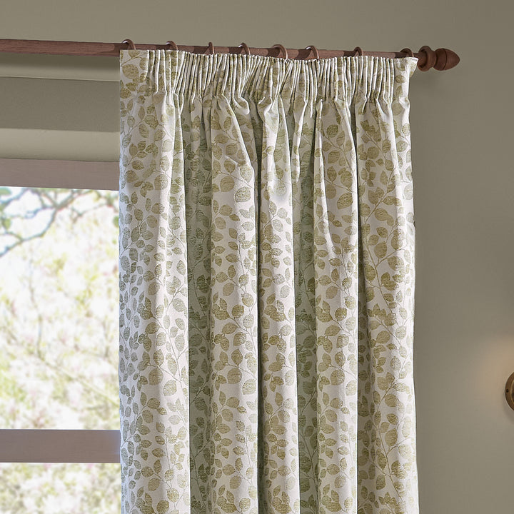 Grace Leaf 229x229 Pencil Pleat Curtains Sage - image 4