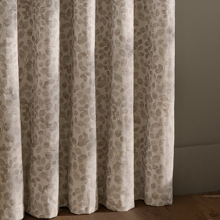 Grace Leaf 168x229 Eyelet Curtains Natural - image 5