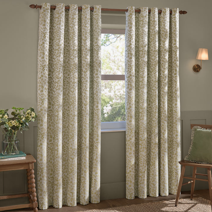 Grace Leaf 229x183 Eyelet Curtains Sage - image 2