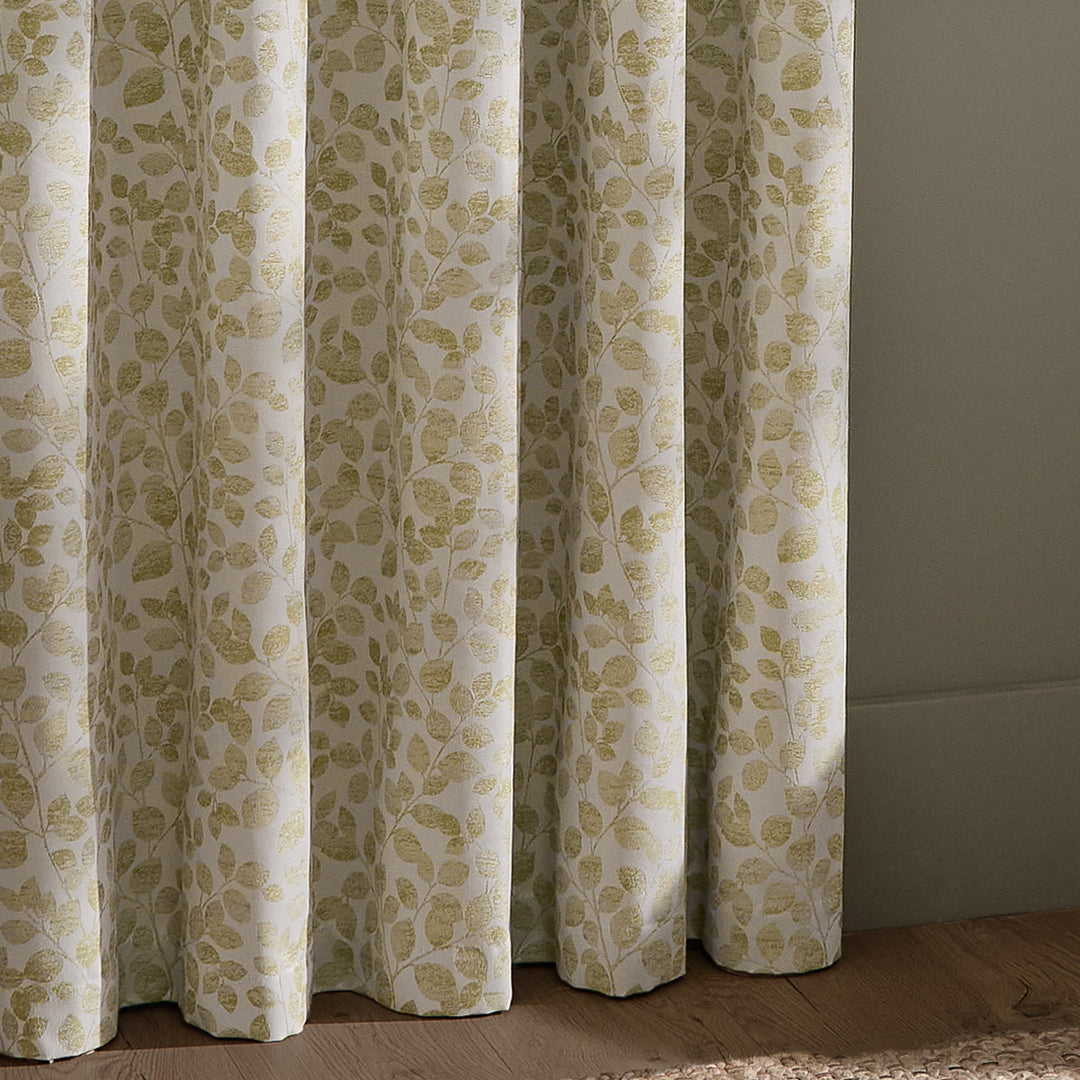 Grace Leaf 229x183 Eyelet Curtains Sage - image 5