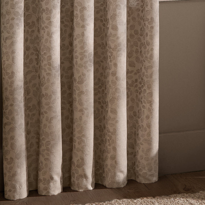 Grace Leaf 229x183 Eyelet Curtains Taupe - image 5