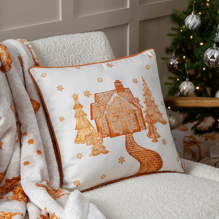 Gretel 45x45 Cushion Case Cloud Dust/Ginger