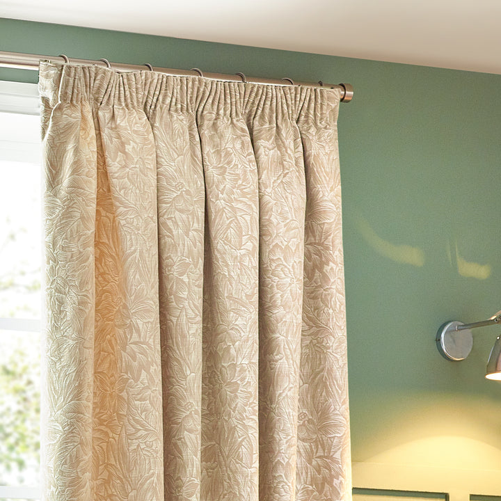 GRANTLEY 167X182 PENCIL PLEAT CURTAINS NATURAL