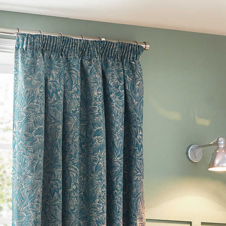 GRANTLEY 228X137 PENCIL PLEAT CURTAINS WEDGEWOOD