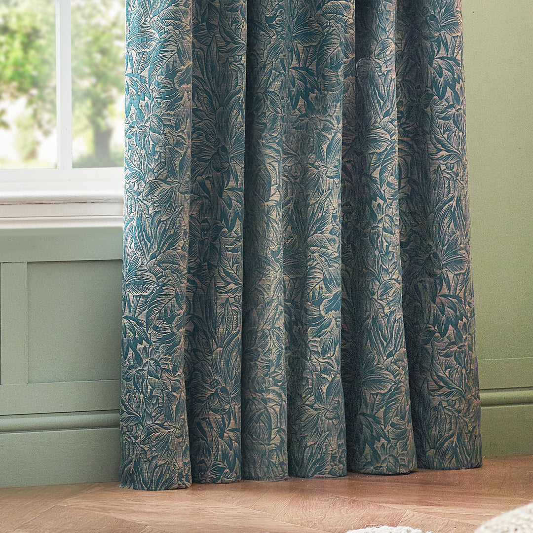 GRANTLEY 167X137 EYELET CURTAINS WEDGEWOOD
