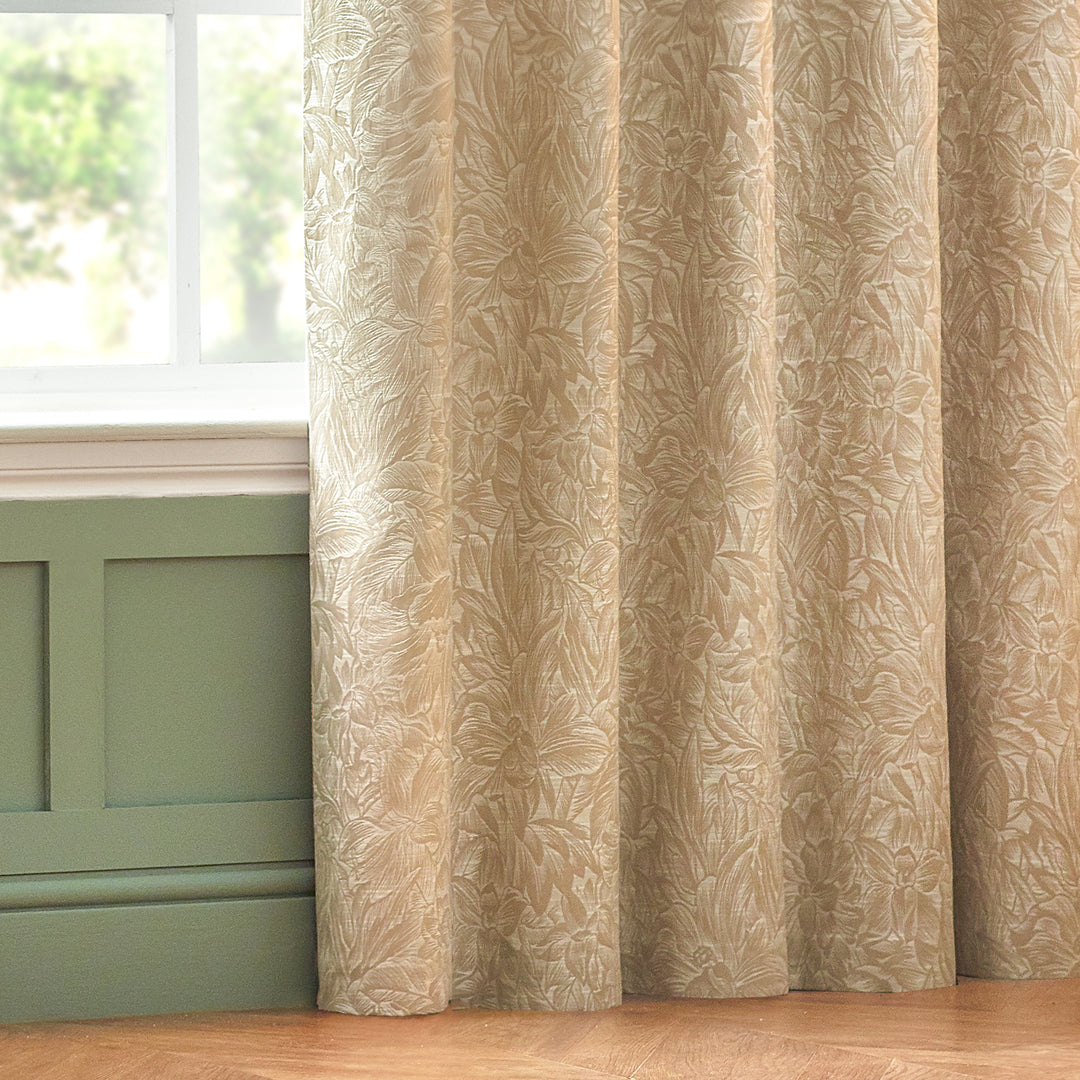 GRANTLEY 117X137 EYELET CURTAINS NATURAL