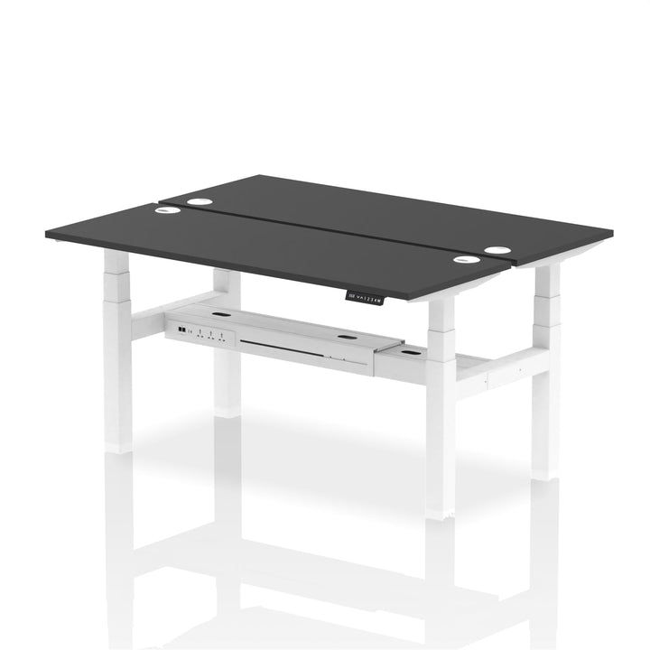 Air Back-to-Back Slimline Height Adjustable Bench Desk - 2 Person