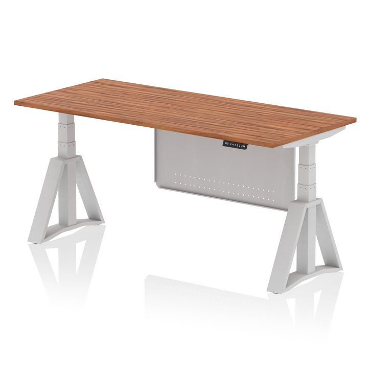 Air Height Adjustable Desk without Cable Ports With Steel Modesty Panel With Piste Foot