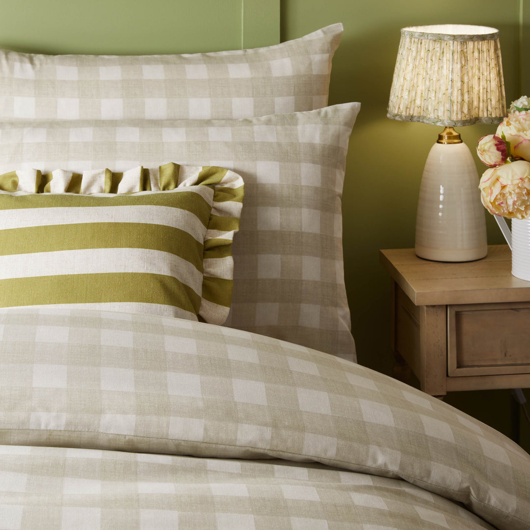 Hartsford Check King Size Duvet Set Neutral - image 2